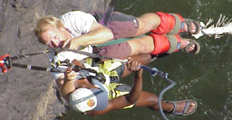 Being winched back up